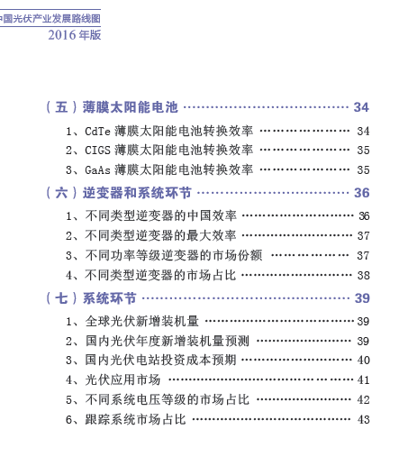 中國光伏產業(yè)發(fā)展路線圖（2016年版）