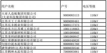 江蘇9、10月份電力集中競(jìng)價(jià)交易準(zhǔn)入名單