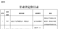 甘肅省定價目錄發(fā)布：涉及省級以下電網(wǎng)輸配電價、<font color=
