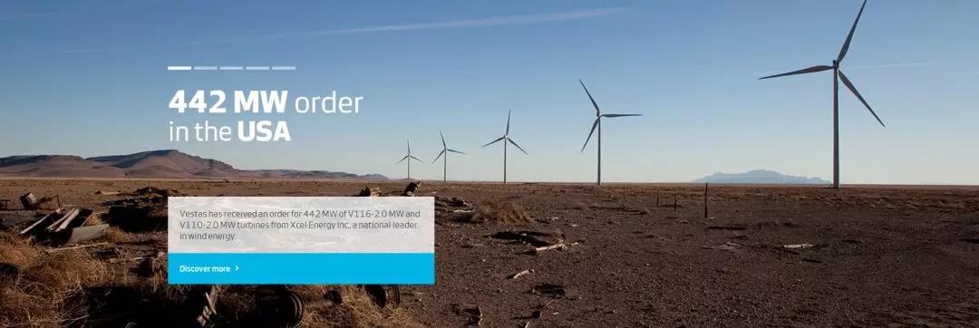442MW！維斯塔斯與美國Xcel能源公司簽風機大單