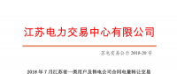 江蘇2018年7月省一類(lèi)用戶(hù)及售電公司合同電量轉(zhuǎn)讓交易：成交電量1.631億千瓦時(shí)