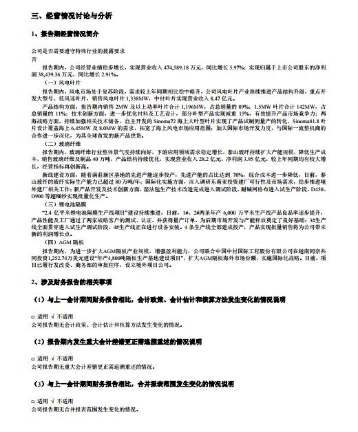 中材葉片上半年業(yè)績(jī)出爐：銷售風(fēng)電葉片1338MW 營(yíng)收8.47億元