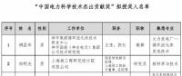 2018中國電力科學技術獎135項、人物獎110位擬授獎公示（附全名單）