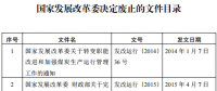 發(fā)改委廢止《關(guān)于規(guī)范跨省發(fā)電、供電計(jì)劃和省級(jí)發(fā)電、供電計(jì)劃備案核準(zhǔn)報(bào)送審批工作》等8個(gè)文件