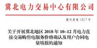 冀北開(kāi)展10-12月電力直接交易購(gòu)售電服務(wù)價(jià)格確認(rèn)及用戶合同電量填報(bào)