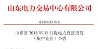 山東2018年11月電力直接交易 (集中競價):發(fā)用電企業(yè)交易結(jié)算關(guān)口保持既有關(guān)口不變