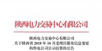 陜西電力交易中心日前發(fā)布了《關(guān)于陜西省2018年10月受理注冊及信息變更的售電公司公示結(jié)果的公告》