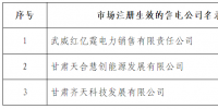 甘肅電力交易中心發(fā)布了關(guān)于售電公司公示結(jié)果的公告